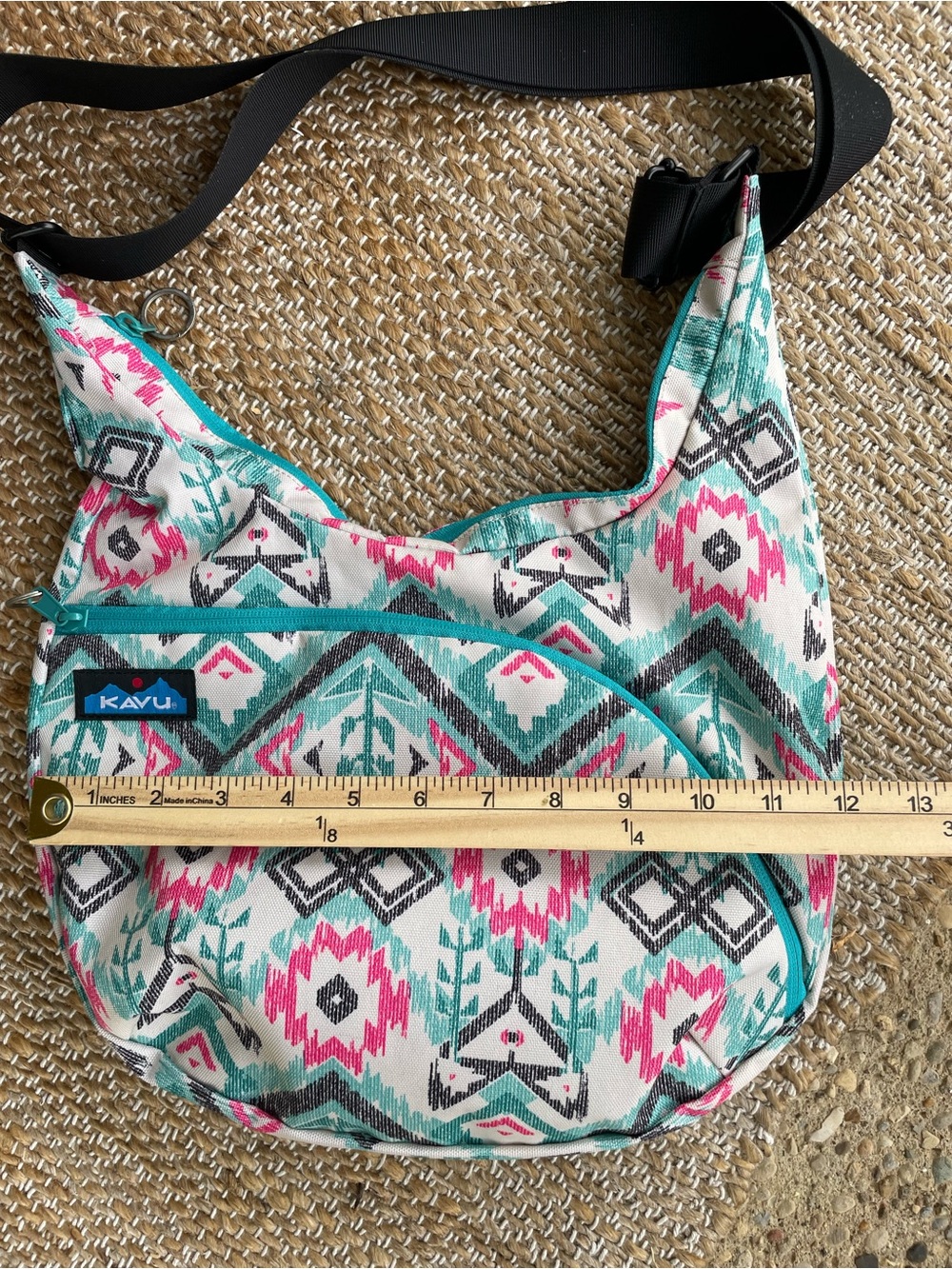KAVU Island Ikat Singapore Satchel Crossbody Shoulder Bag - Picture 6 of 8